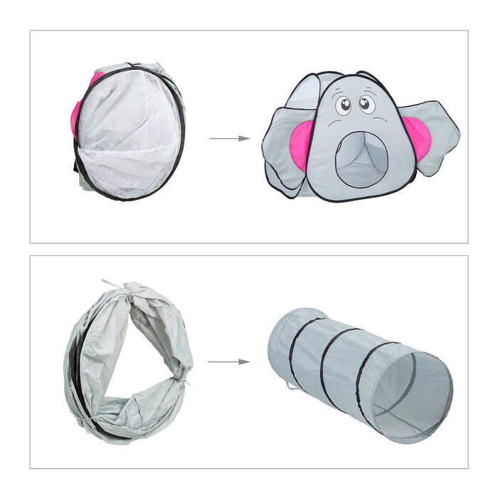 Relaxdays Pop-Up Elephant Play Tent