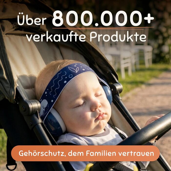 Schallwerk Mini+ - Шумоізоляційні навушники для малюків. Дитячі навушники для захисту від шуму, блакитний колір