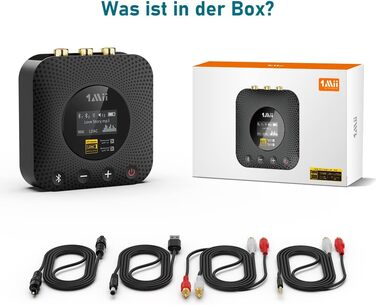 1Mii B06HD Bluetooth 5.1 Аудіоприймач: HiFi, aptX HD, Low Latency, 3.5mm/Cinch, 15 годин роботи