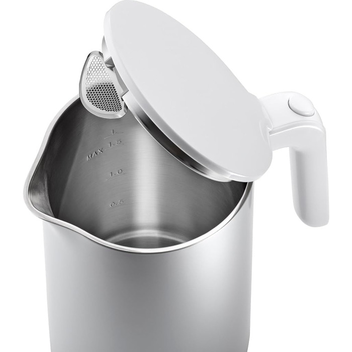 ZWILLING ENFINIGY Kettle with Stainless Steel Scale Filter & Overheat Protection, Cordless, 1850 Watts, 1.5 Liters, Silver
