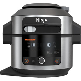 Ninja Foodi Multi-Cooker with SmartLid, 6L, 11-in-1 MultiCooker, Pressure Cooker, Air Fryer, Slow Cooker, Grill, Bake, Stainless Steel, OL550EU 11-in-1 MultiCooker, 6 L Stainless Steel