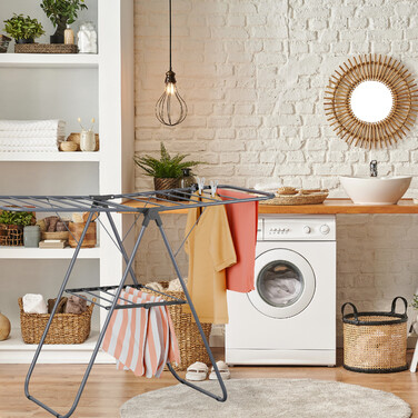 Relaxdays Folding Clothes Drying Rack with Wings