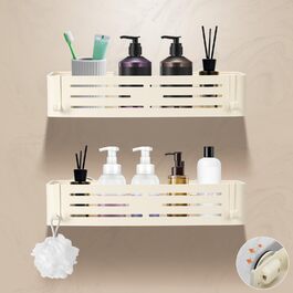 Сучасна душова полиця Lekesky, стійка до іржі, 2 шт., Gunmetal Grey, алюміній, на присосках, без свердління, з 12 гачками (прямокутна)