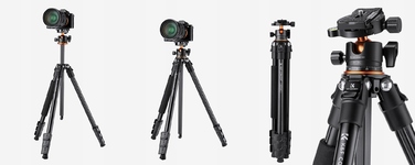 Штатив K&F Concept A234A1 з головкою BH-28L, 160 см, чорний