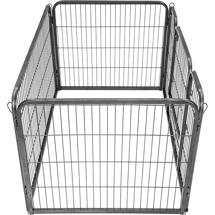 Тектейк вольєр для цуценят, 60 см, 8 грат, чорний - 402502