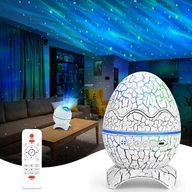 LED Star Projector, Galaxy Planetarium with Remote Control, Night Light Northern Lights with Bluetooth Speaker, Aurora Effects, White Noise, and Stars for Kids and Adults Decoration