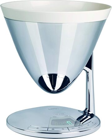 Кухонні ваги Bugatti Uma з таймером та електронним дисплеєм, 3 кг, хром