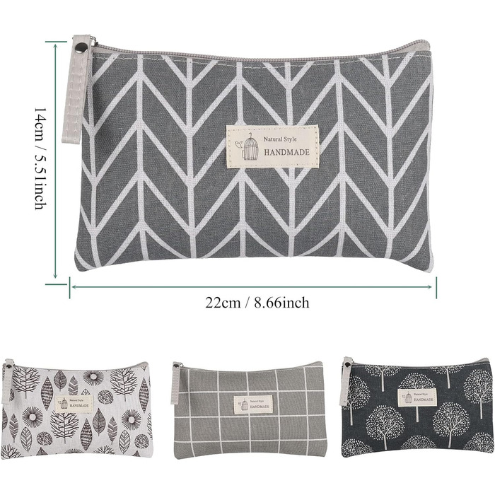 Косметичка для подорожей Czemo (4 шт.) з тканини, водонепроникна, з монетницею, для жінок