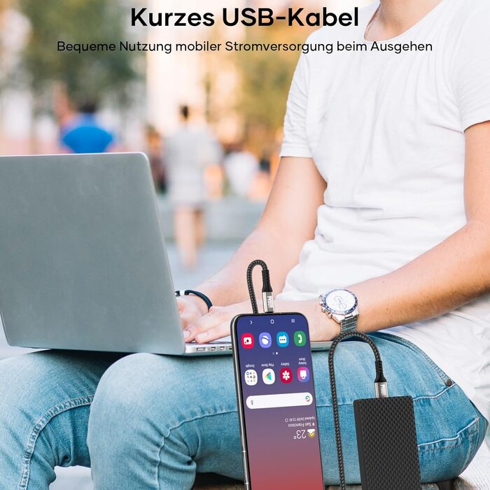 Кабель USB-A на USB-C 0.5м, 10 Гбіт/с, 60W, 3A, для iPhone 16/15/Pro Max, Samsung Galaxy S24/S23/S22/S21, iPad Pro, SSD та інших пристроїв