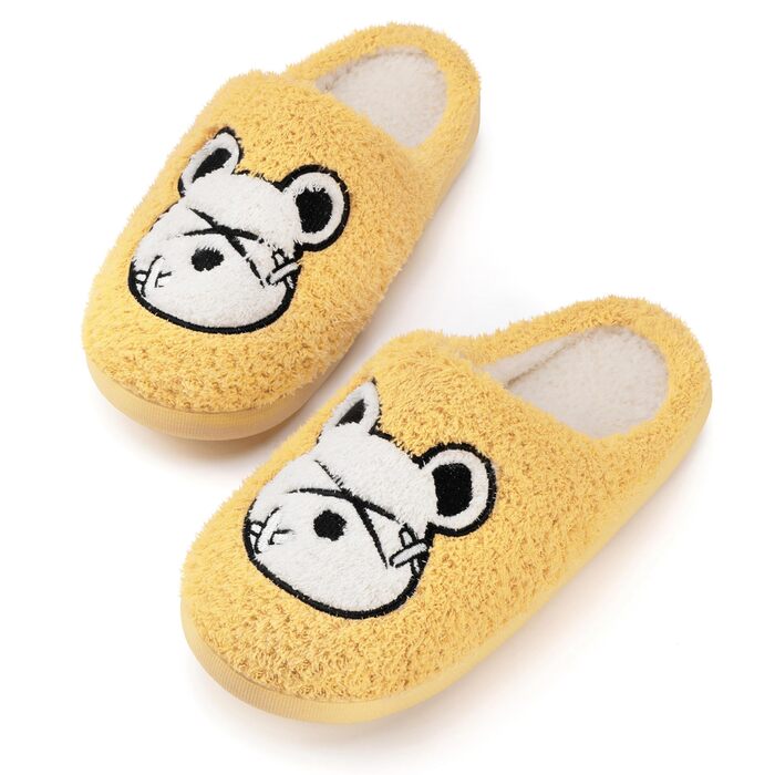 Тапочки зимові Mishansha для жінок та чоловіків, теплі плюшеві, з піною Memory Foam, розмір 36-47, жовті