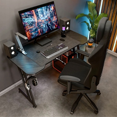 Ігровий стіл Trex E-Sports Exon, чорний, 120x60x75 см