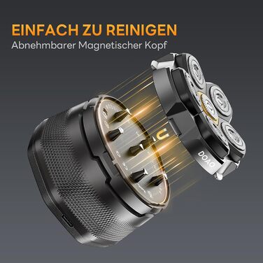 Машинка для гоління голови чоловіча DOAO, акумуляторна, водонепроникна, з Type-C, магнітна, 180 хв роботи