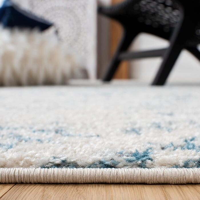 Килим SAFAVIEH Boho Tulum для вітальні, їдальні, спальні - короткий ворс, 183 x 274 см (61 x 213 см - бігун), слонова кістка та бірюзовий