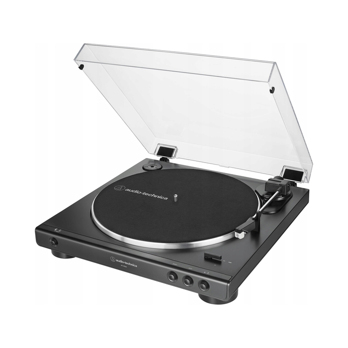 Вініловий програвач Audio-Technica AT-LP60XBT з пасиковим приводом та попереднім підсилювачем, чорний