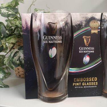 Набір з двох склянок Guinness Six Nations, 500 мл