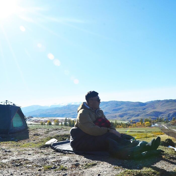 Спальний мішок фланелевий теплий 3-4 сезони XXL з бавовняним підкладкою для дорослих Outdoor для риболовлі, кемпінгу, походів, легкий для дому та вулиці, блакитний, 2lbs наповнювач