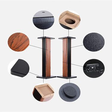 Підставка для акустики Suuiwau з деревною текстурою, універсальна, для домашнього кінотеатру, 60 см