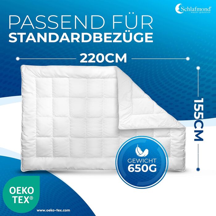 Літня ковдра Schlafmond Medicus Clean 135x200 см для алергіків – дихаюча преміум ковдра з бавовни, виготовлена в Німеччині