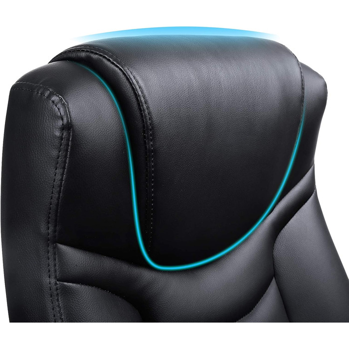 Крісло офісне SONGMICS, ергономічне, регульоване, чорне, OBG21B, 52 x 53 x 122 см