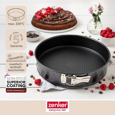 Форма для випічки Zenker Springform Perfect Black 26 см - антипригарна, сталь, до +230°C, Німеччина