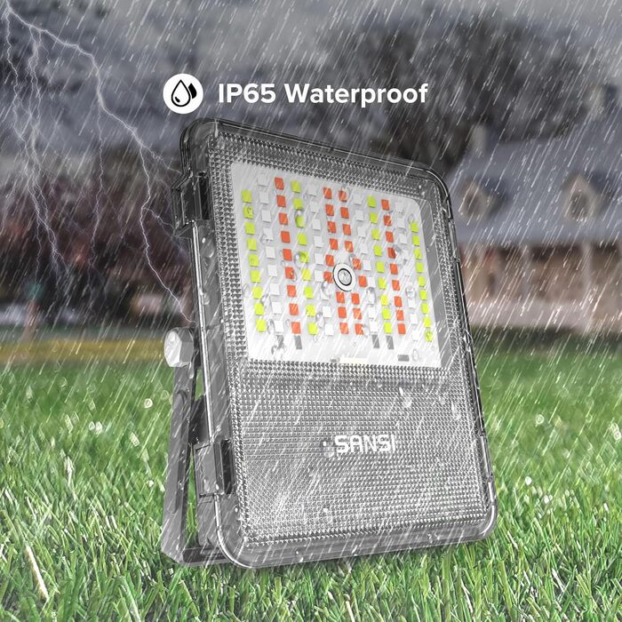 SANSI RGB LED Flood Light Outdoor 10W, LED Floodlight with Remote Control IP65 Waterproof, RGB Floodlight Dimmable Color Changing with Timer, 20 Colors 6 Modes for Garden Landscape Party Festival, 2 Pack (20W-2Pack)
