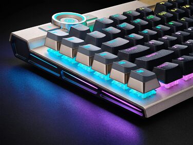 Механічна ігрова клавіатура Corsair K100 RGB Midnight Gold з перемикачами Cherry MX Low Profile, Bluetooth, сумісна з iCUE, QWERTZ DE, чорна