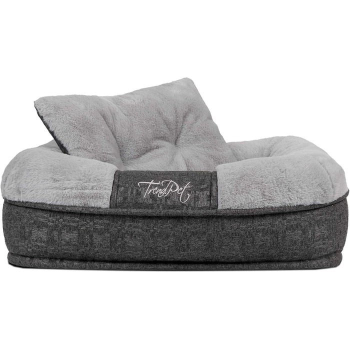 LunaLounge Snuggle Bed for Dogs and Cats in 3 Sizes and Colors (M, Grey)