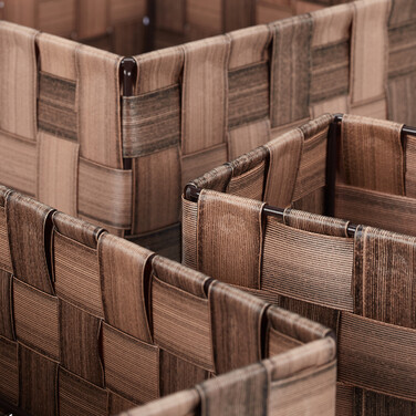 Relaxdays 8-Piece Woven Storage Basket Set