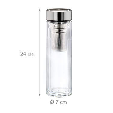 Relaxdays Mesh Filtered Water Bottle to go
