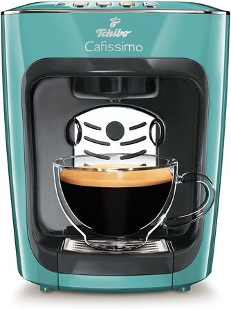 Капсульна кавова машина Tchibo Cafissimo mini для кави, еспресо, крема та чаю, бірюзова