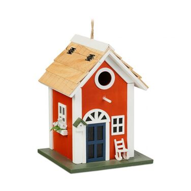 Relaxdays Decorative Birdhouse, Country House Style