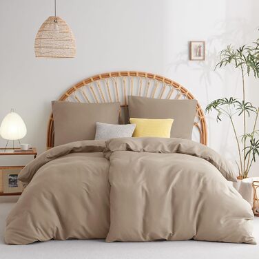 Комплект постільної білизни WAVVE Khaki 135x200 (4 шт.) - мікрофібра, комплект 2*135x200 + 2*80x80, з блискавкою