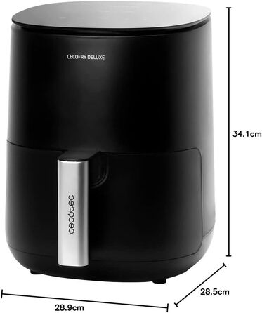 Фритюрниця Cecotec Cecofry Deluxe Rapid Moon, 2.5 л, чорний, 1400 Вт, 8 режимів, до 200°C, для миття в посудомийній машині
