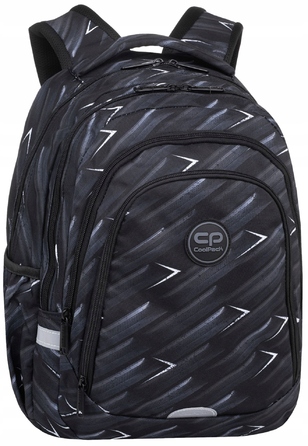 Багатовідсіковий шкільний рюкзак CoolPack, біло-чорний, 28 л