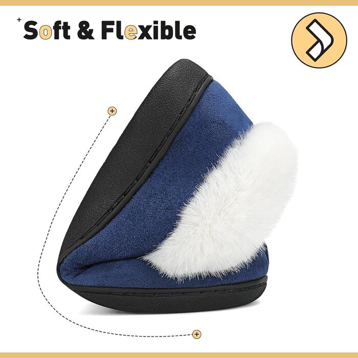 Тапочки халатні Mishansha зимові, халатні, з піною пам'яті, жорстка підошва, розмір 36-47, білі (блакитні, 44/45 EU)
