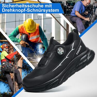 Черевики робочі чоловічі/жіночі S3 з металевим носком, Explorer 3.0. Легкі, спортивні, зручні, дихаючі, з поворотним замикачем, 42 EU, A267, чорні