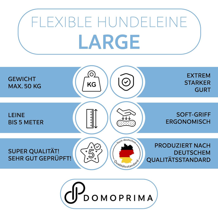 Рулетка для собак DOMOPRIMA, 3 розміри (S, M, L), 4 кольори (сірий, блакитний, зелений, рожевий) з відбиваючим ремінком. Зелена рулетка, розмір L