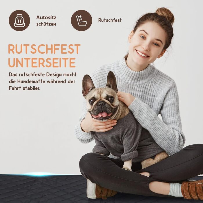 Накидка для собак у машину – водовідштовхувальна, неслизька та стійка до подряпин – захист заднього сидіння автомобіля для собак з боковими панелями, універсальна для легкових автомобілів, позашляховиків та вантажівок, ідеальна як захист заднього сидіння 