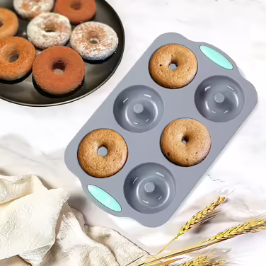 51-Piece Silicone Baking Molds Set, Non-Stick Kitchen Baking Molds, Silicone Cake Molds with Muffin Tin, Cookie Baking Sheet, Cake Pan, Donut Pan, and Loaf Pan (46 Pcs Bakeware Sets)