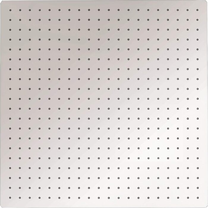 aquaSu® Overhead Shower Offertio with 1 Spray Pattern | Square | Chrome | 50 x 50 cm Spray Plate | with Ball Joint | Anti-Limescale Nozzles | Standard Thread: 1/2 | Wellness Rain Shower | 72278 0