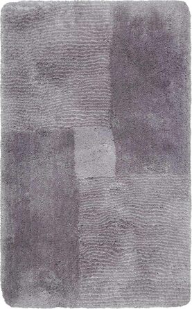 Homie Living Bath Rug, Bath Mat, fluffy, soft pile, non-slip and washable, San Piero (60 x 100 cm, Grey) Grey 60 x 100 cm