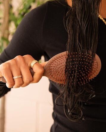 FRAMAR Щітка для волосся без заплутування - для довгих волосся, для жінок, для мокрого волосся, розпушувач, антизаплутування, для кучерявого волосся (Чоколад)