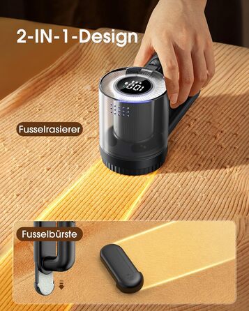 Електрична машинка для видалення катишків Ninesun з USB-зарядкою, LED-дисплеєм та запасною лезою для одягу