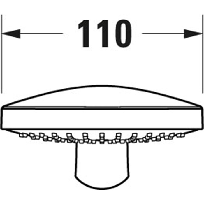 Душова лійка Duravit Universal з 3 режимами (Rain, Intense, Soft), ручна душова насадка Ø 110 мм, економна функція MinusFlow, легко чиститься, (1 режим, хром)