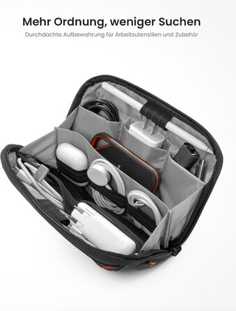 Органайзер для кабелів tomtoc: компактна сумка для аксесуарів та гаджетів