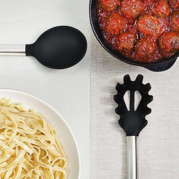 HAMIIS Kitchen Helper Set, Silicone Cooking Utensils, 33 Kitchen Utensils and Spoons for Non-Stick Cookware