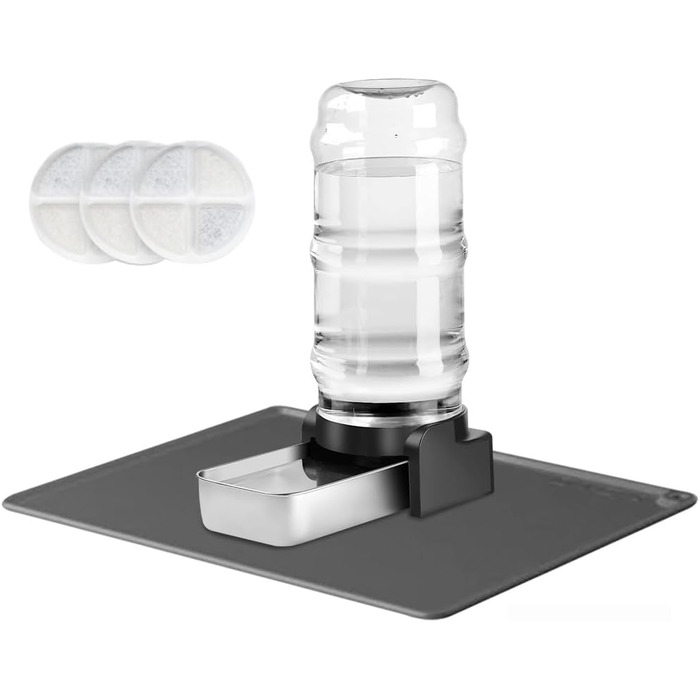 Автоматичний диспенсер води для собак великих порід Marchul 8.6L з мискою та килимком, 3 фільтри