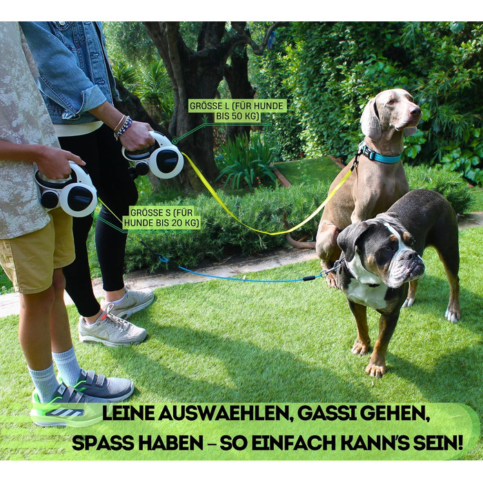 Snuggle Paws Retractable Dog Leash - 5m LED Light, Poop Bag Dispenser, Chew-Proof Steel Cable, Reflective Nylon Band | Extendable Leash for Small Dogs up to 20kg