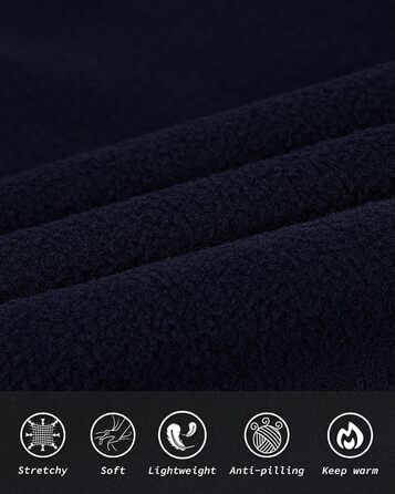 Чоловіча флісова жилетка 33,000ft з капюшоном та кишенями, темно-синій (M)