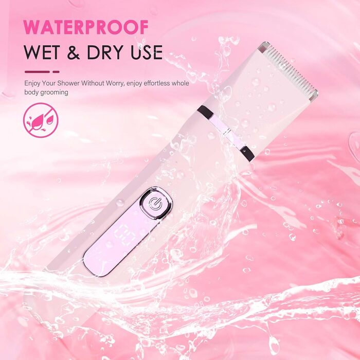 Електричний жіночий тример 3-в-1 MIFXIN для бікіні, тіла, обличчя. Вологостійкий IPX6. У комплекті: тример, епілятор, бритва. (Лідний/Рожевий)